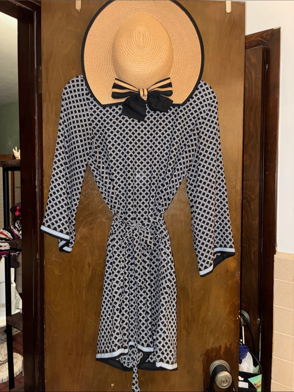 Max Studio Black and White Tie-Romper